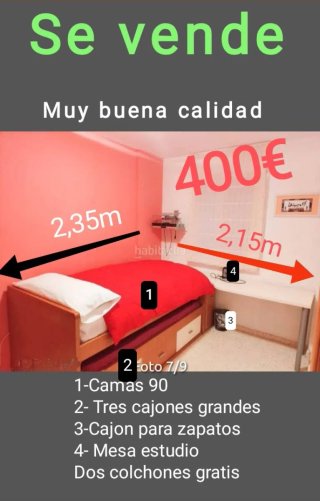 Camas con mesa estudió