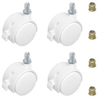 4 Ruedas giratorias con frenos muebles