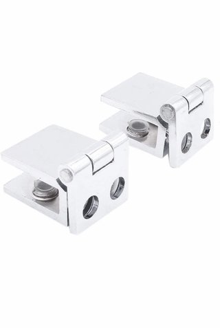 Visagras Acero Inox Puerta Cristal