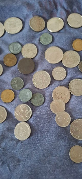 Lote 5kg Monedas Españolas y Mundo