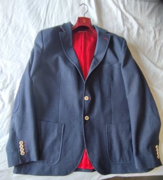Americana El Ganso Hombre Azul tela en piqué