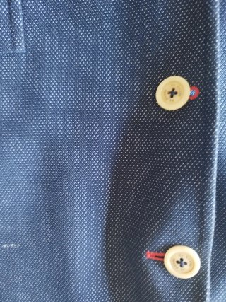 Americana El Ganso Hombre Azul tela en piqué