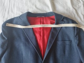 Americana El Ganso Hombre Azul tela en piqué