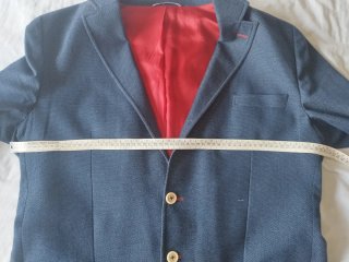 Americana El Ganso Hombre Azul tela en piqué