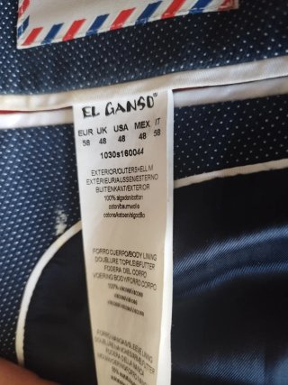 Americana El Ganso Hombre Azul tela en piqué