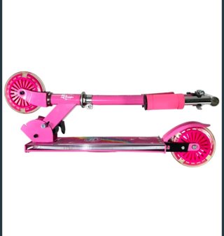 Patinete infantil rosa con luces