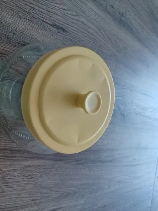 Biscottiera Mulino Bianco Vetro e tappo in metallo