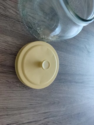 Biscottiera Mulino Bianco Vetro e tappo in metallo