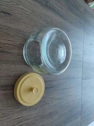 Biscottiera Mulino Bianco Vetro e tappo in metallo
