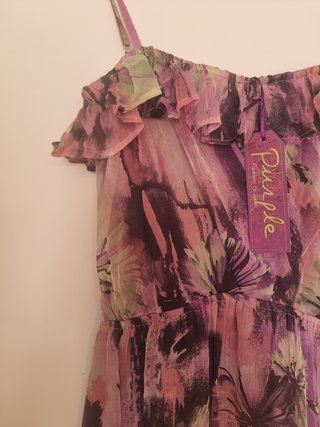 Vestido comprido estampado floral