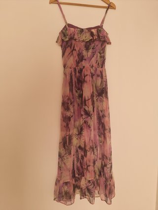 Vestido comprido estampado floral