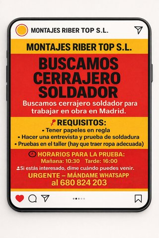 BUSCO CERRAJERO SOLDADOR EN MADRID
