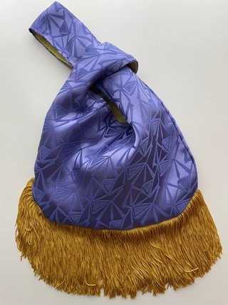 Bolso Nudo Japonés Fiesta Dorado y Morado