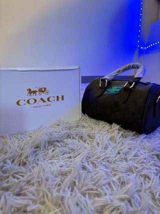 Borsa Coach marrone e verde