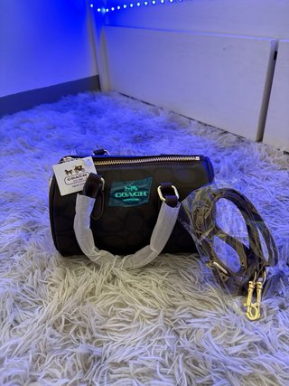 Borsa Coach marrone e verde