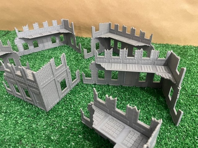 8 ruinas corner - Escenografía Sci-Fi WW2 28mm