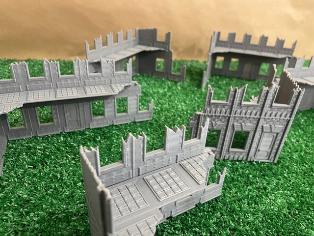 8 ruinas corner - Escenografía Sci-Fi WW2 28mm