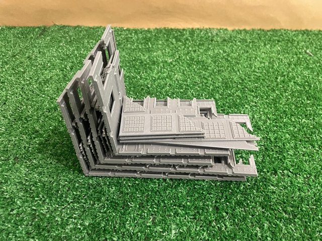 8 ruinas corner - Escenografía Sci-Fi WW2 28mm