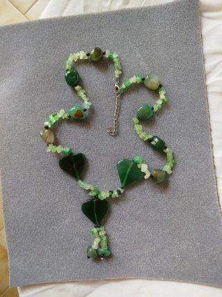 Collana pietre dure naturali verdi
