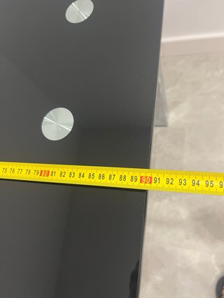 Mesa de salón cristal y metal