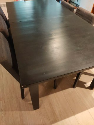 Mesa extensible de madera maciza