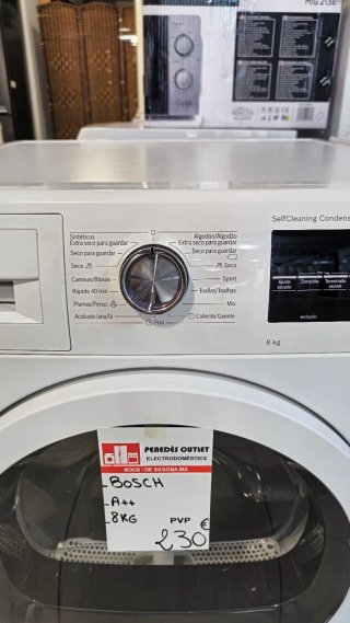 Secadora Bosch Serie 6 A++ 8kg bomba de calor.