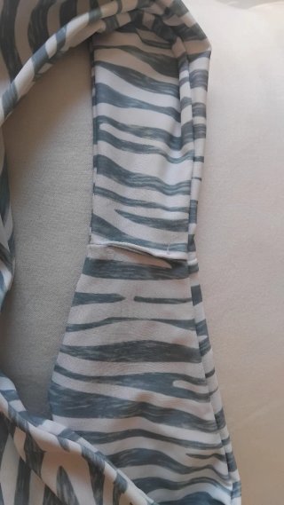 Bikini Rayas Azul/grisaceo