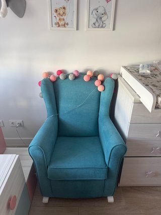 Butaca lactancia mecedora turquesa