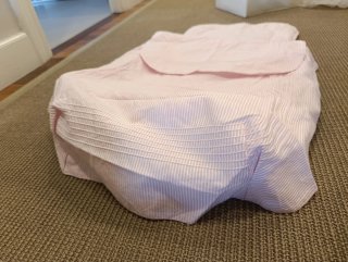 Saco capazo bebé rosa y blanco