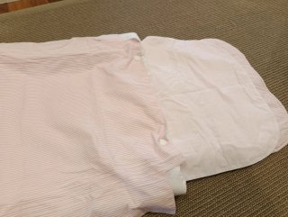 Saco capazo bebé rosa y blanco