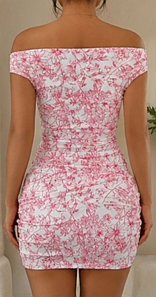 Vestido mini ajustado floral