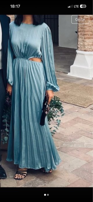 Vestido largo azul para eventos