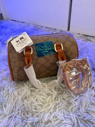 Borsa Coach Monogram Beige/Marrone