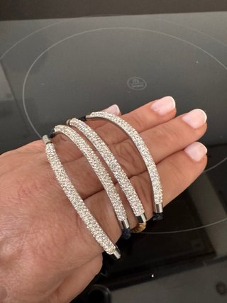 4 Pulseras Cuero con Strass