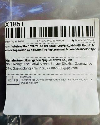 NUEVO! Neumatico 10” patinete electrico KuKirin G3