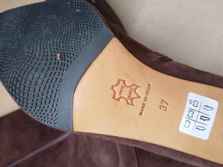 Stivali in pelle scamosciata marrone comfort 37