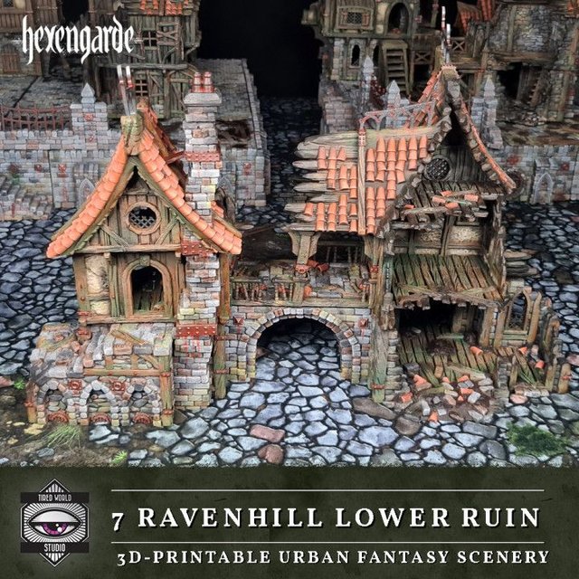 Escenografía Fantasy 28mm Ruina Ravenhill terreno