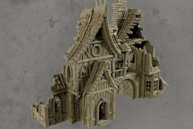 Escenografía Fantasy 28mm Ruina Ravenhill terreno