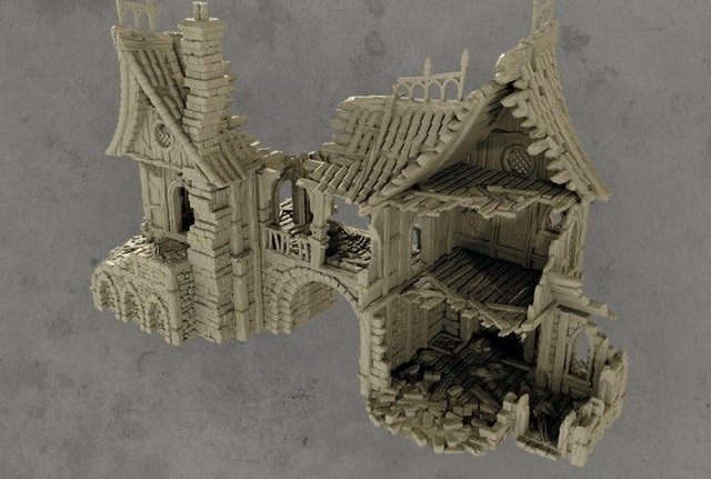 Escenografía Fantasy 28mm Ruina Ravenhill terreno