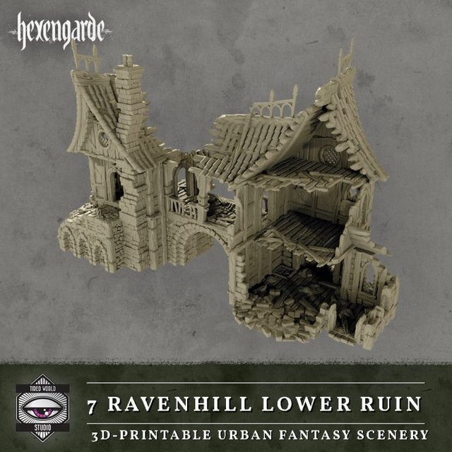 Escenografía Fantasy 28mm Ruina Ravenhill terreno