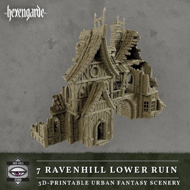 Escenografía Fantasy 28mm Ruina Ravenhill terreno