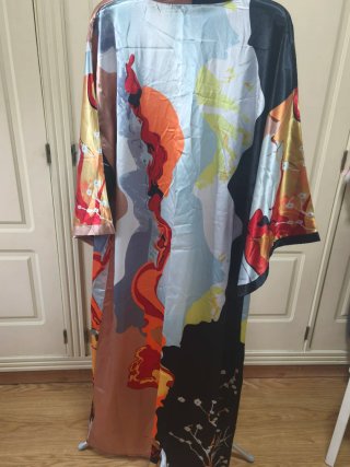 Kimono estampado multicolor talla única