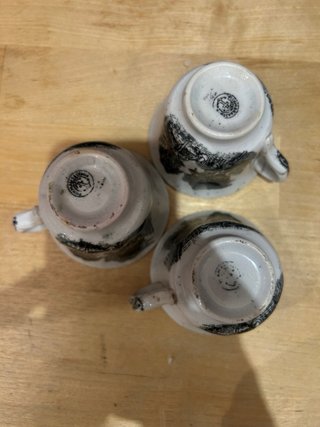 Tazas La Cartuja de Sevilla Negras
