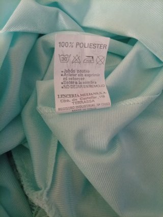 Camisón Mitjans encaje azul claro