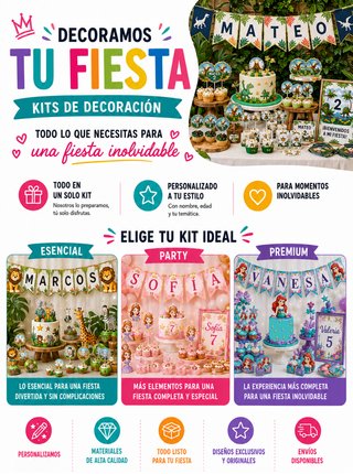 Kits de decoración para fiestas infantiles
