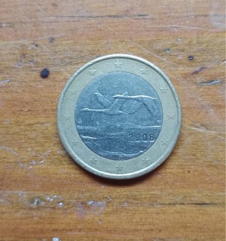 Moneda 1 Euro 2008 Cisnes