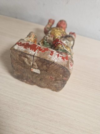 Antigua Figura De Altar China - Madera Tallada