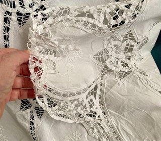 Centrotavola vintage anni ‘ 60 pizzo Rinascimento