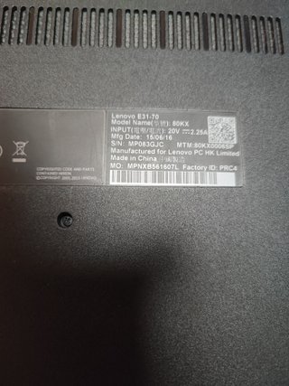 Portátil Lenovo i5 8GB RAM 240GB SSD