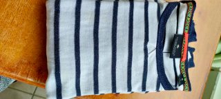 Maison Scotch Jersey Rayas Azul Blanco